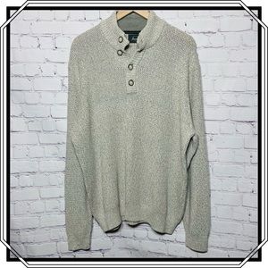 G.H. Bass & Co.  Sherpa Lined Collar Pullover Sweater Tan Size XXL